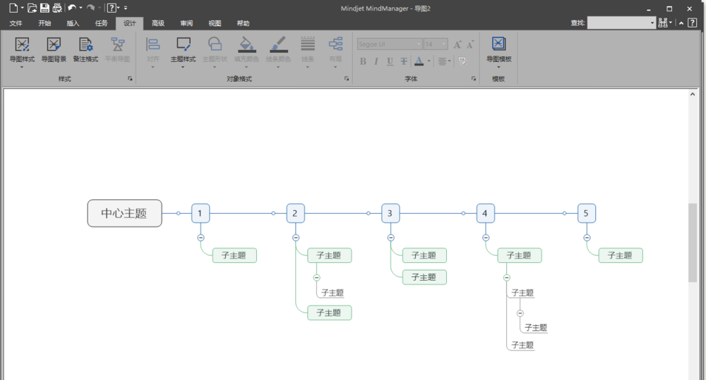 MindManager画组织结构图和时间轴图的图文教程截图