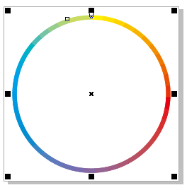 CDR用艺术笔触效果做出色相环的图文操作截图