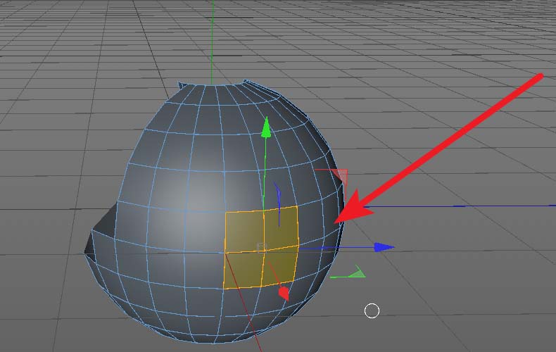 在C4D里使用坍塌工具处理球体的操作过程截图