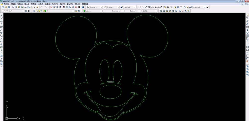 CAD制作米老鼠的详细操作过程截图