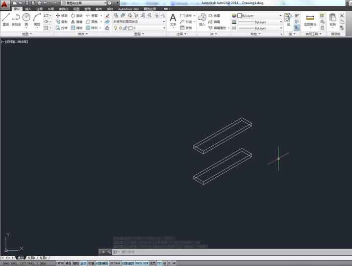 cad绘制立体井字的操作流程截图