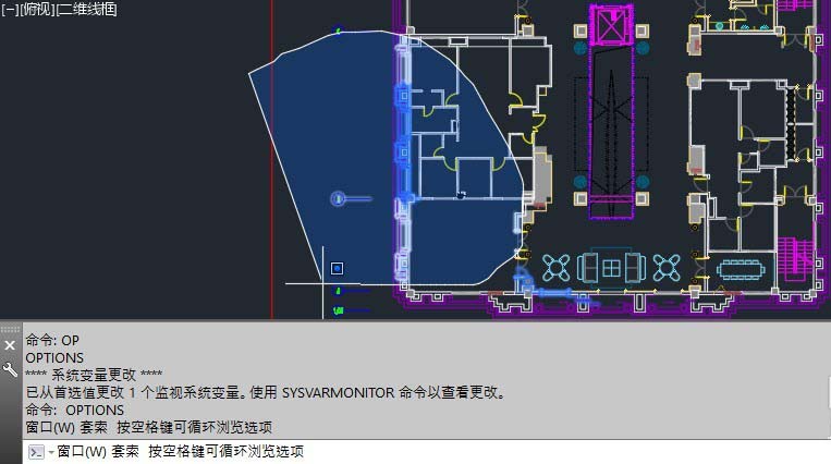 CAD2015框选变成套索形式的处理操作讲述截图