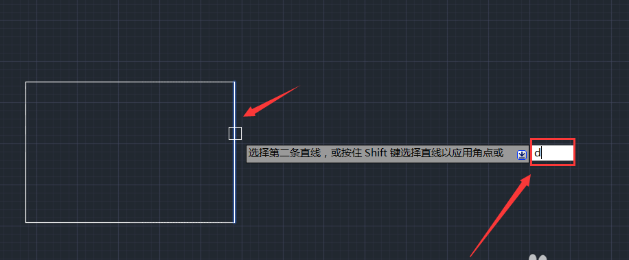 CAD使用倒角命令做出图形的操作流程截图