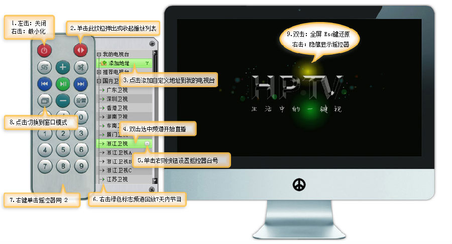 和平网络电视回放频道节目的简单操作截图