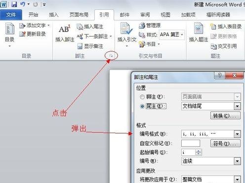 word2010插入脚注/尾注的操作流程截图