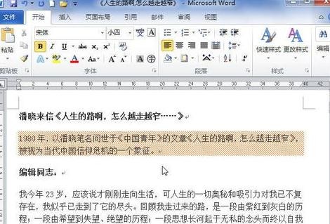 word2010设置底纹的操作流程截图