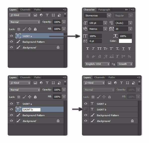 PS制作城墙上立体文字的详细操作截图