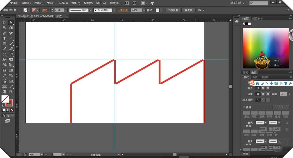 AI制作直线图形的操作流程截图