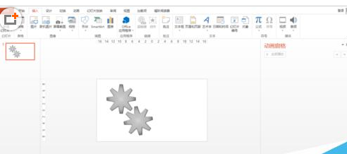 PPT做出齿轮旋转动画的操作流程截图