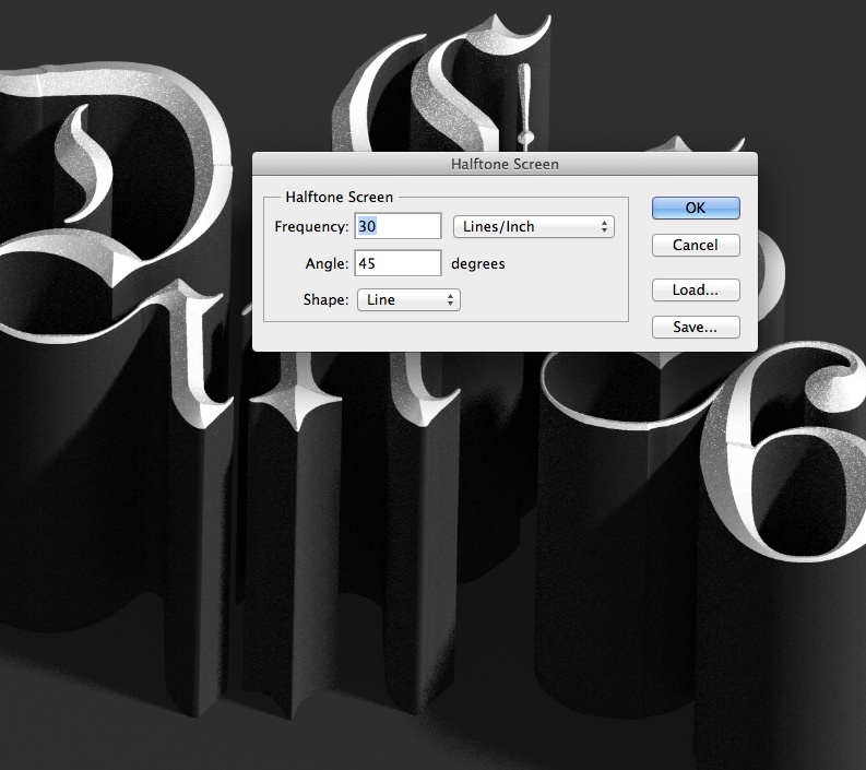 Adobe Photoshop CS6制作立体3D字母的图文操作截图