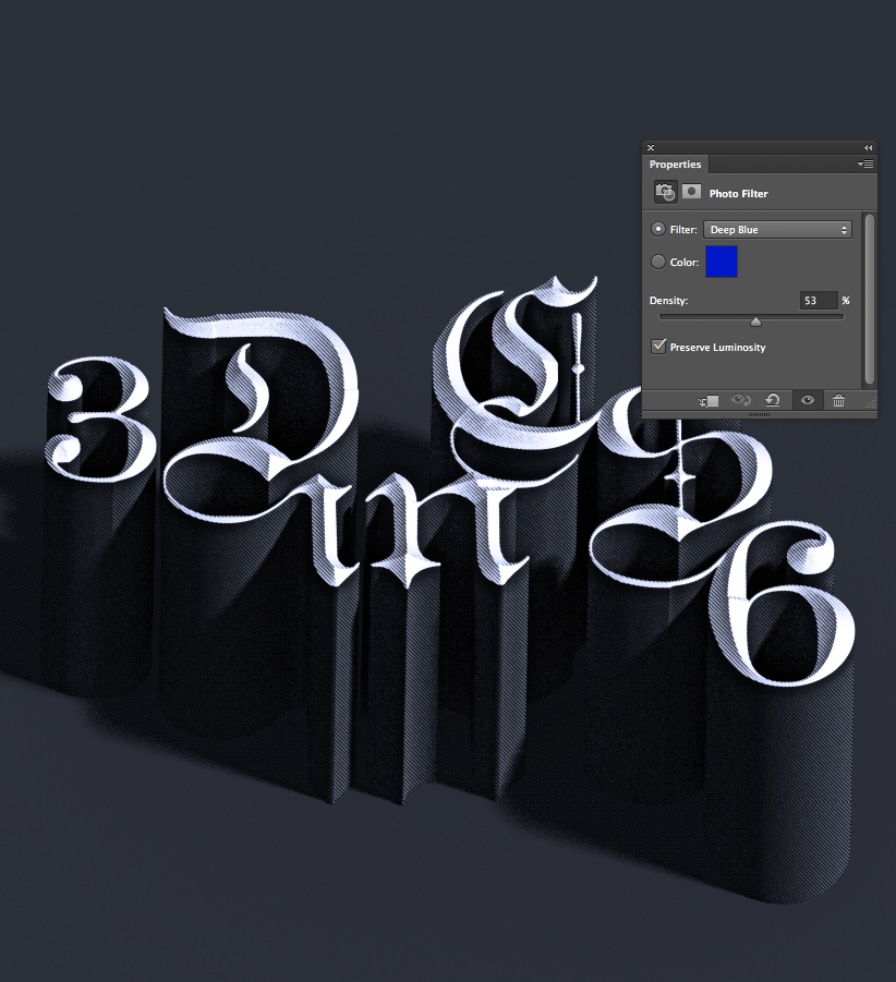 Adobe Photoshop CS6制作立体3D字母的图文操作截图