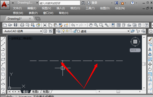 cad绘制虚线的操作流程截图