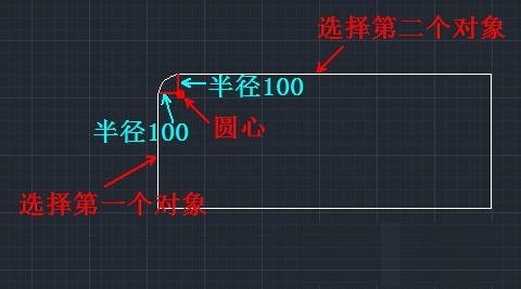 AutoCAD制作圆角的操作步骤截图