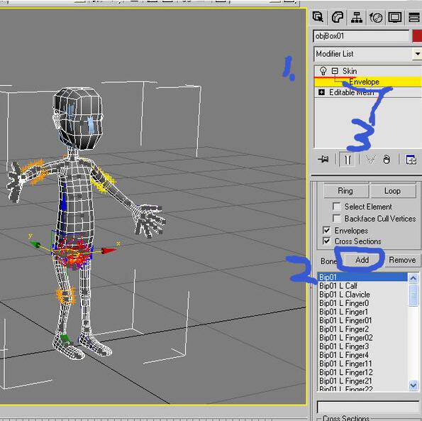 3dmax绑定骨骼的操作步骤截图