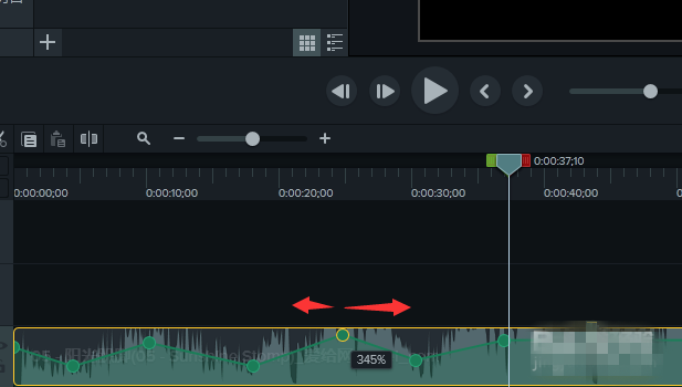 使用camtasia分阶段调整音频音量的操作步骤截图