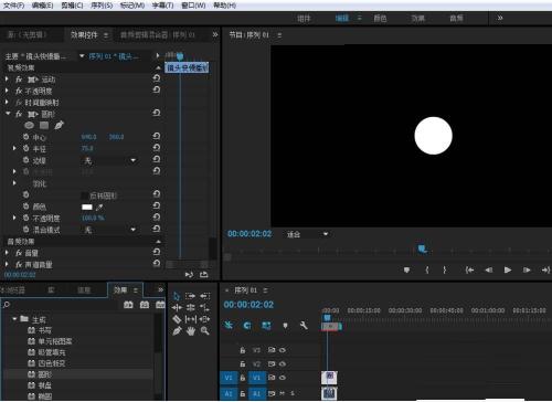 premiere为视频对象加圆形效果的操作方法截图