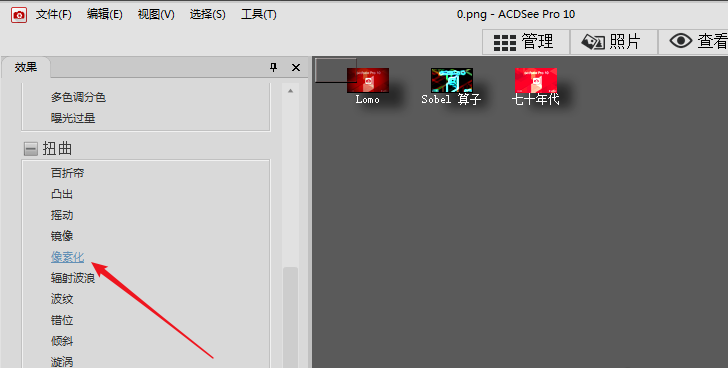 ACDSee在图片上加马赛克的具体使用教程截图