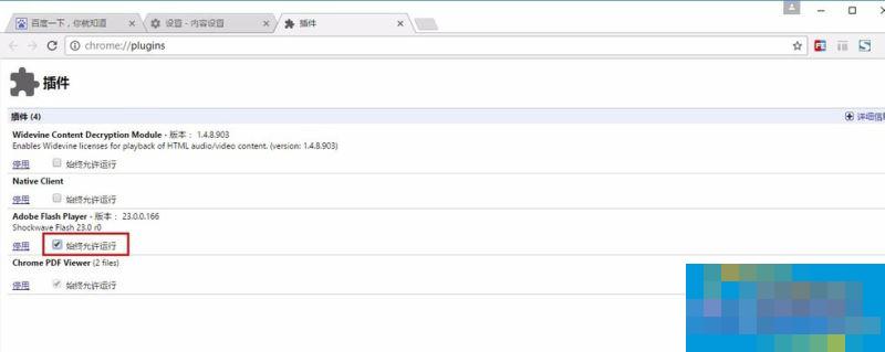flash插件开启插件谷歌浏览器的详细教程截图