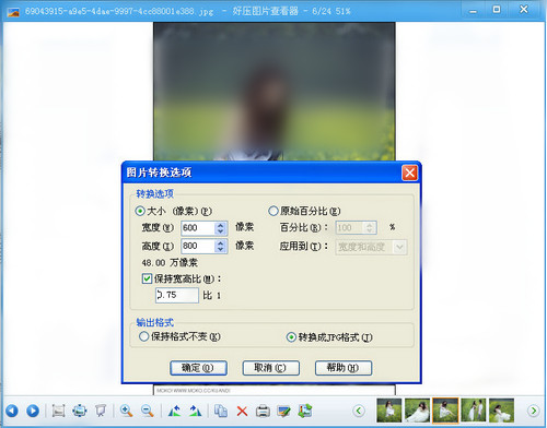 好压软件图片查看转换操作细节截图