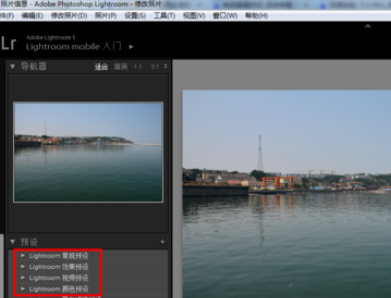 lightroom中使用预设的详细操作教程截图