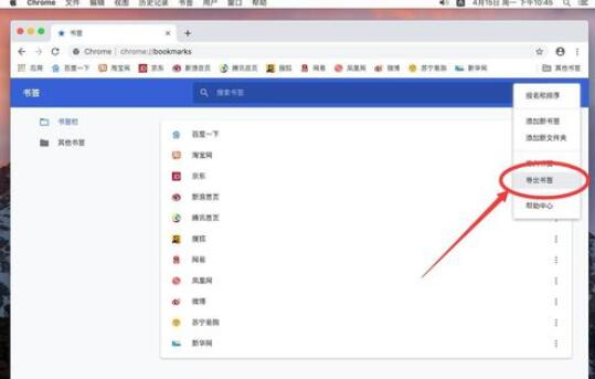 谷歌浏览器Mac版导出书签的操作流程截图