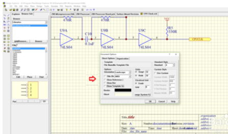 Protel99se设置原理图模板的操作教程截图