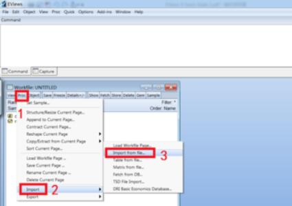 Eviews中导入Excel数据的详细方法截图