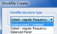 Eviews建立workfile的操作方法截图