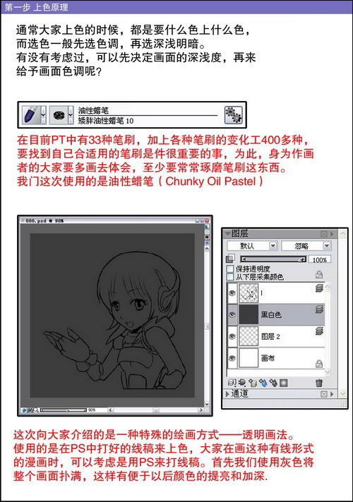 Painter给手绘漫画上色的详细操作教程截图