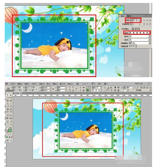 Adobe Indesign cs6制作可爱的圆点相框的操作教程截图