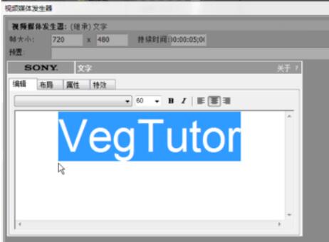 Vegas Pro 15修改片头字幕的操作步骤截图