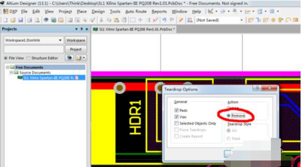 Altium Designer 13清除泪滴的详细步骤截图