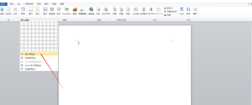 word2010怎样插入表格的操作教程截图