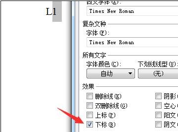 word 2010输入下角标的操作步骤截图