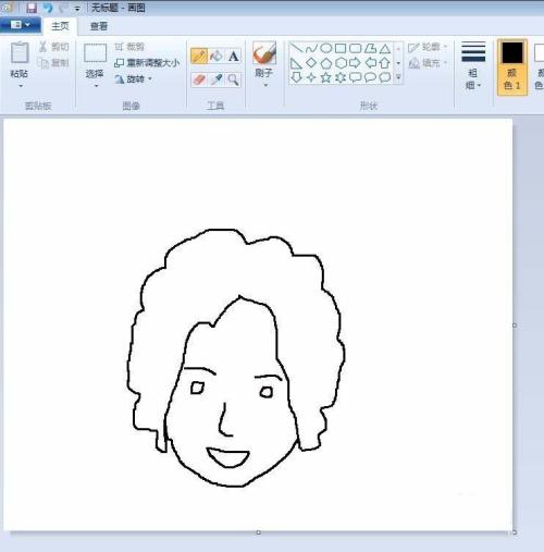 画图工具绘制卡通头像的具体方法截图