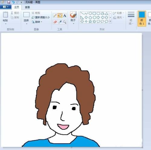 画图工具绘制卡通头像的具体方法截图