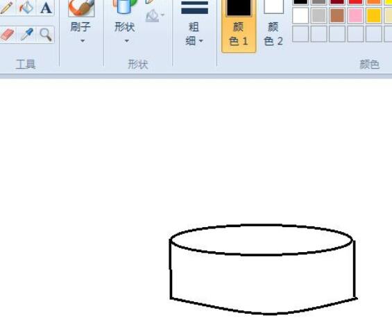 画图工具绘制蛋糕的方法步骤截图