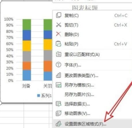 wps2019表格中插入百分比堆积柱形图的详细步骤截图