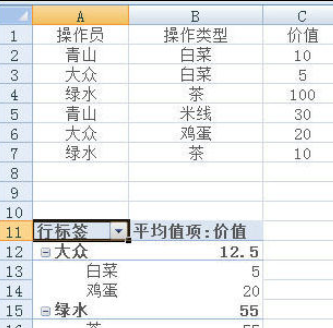 excel2007制作数据透视表的操作教程截图