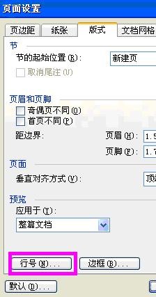 word2003进行页面设置的具体操作步骤截图