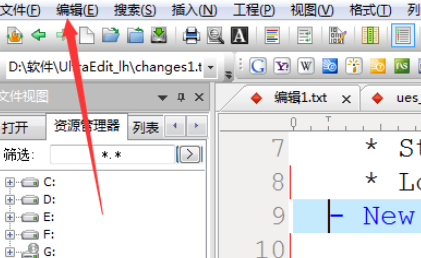 UltraEdit选中行在重复一行的具体操作步骤截图