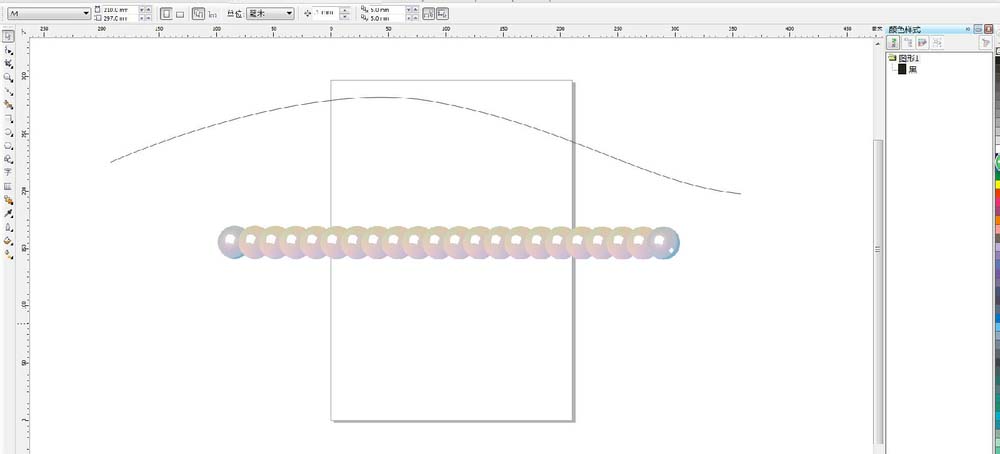 CorelDraw X4做出珍珠项链的方法步骤截图