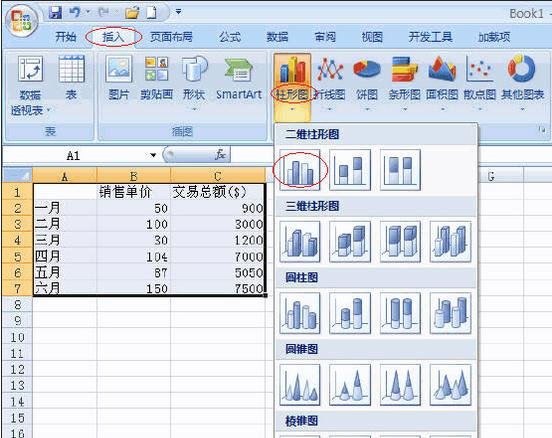 excel2007创建组合图表的操作方法截图