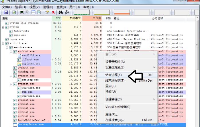 Process Explorer的具体使用说明截图