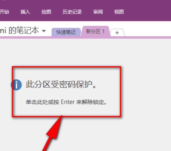 OneNote笔记本设置密码的方法步骤截图