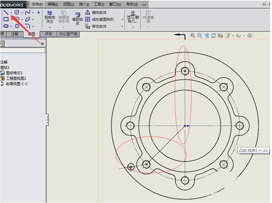 Solidworks绘制剖视图的操作方法截图