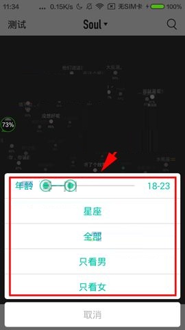 Soul APP更换配对条件的操作流程截图