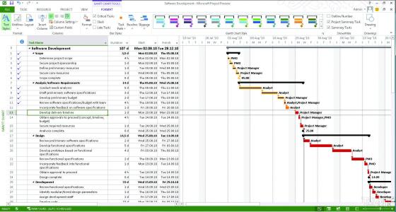 Project中做分任务的具体方法截图