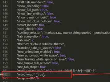 Sublime Text中文本自动换行的设置方法步骤截图