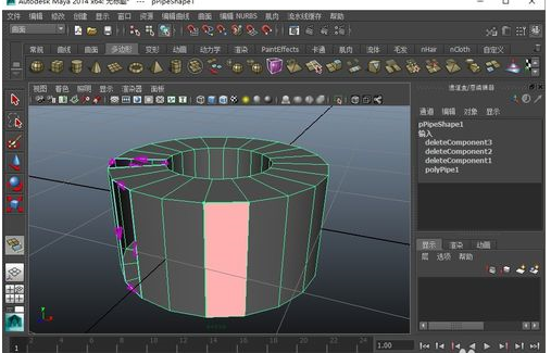 maya软件将多边形缺失补上的操作过程截图